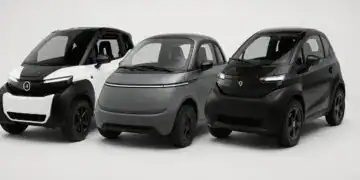 3 coches sin carnet eléctricos vista de frente