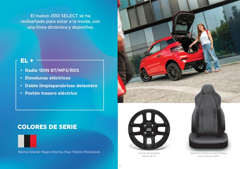 Extras del Ligier JS50 Select 2025 – coche sin carnet