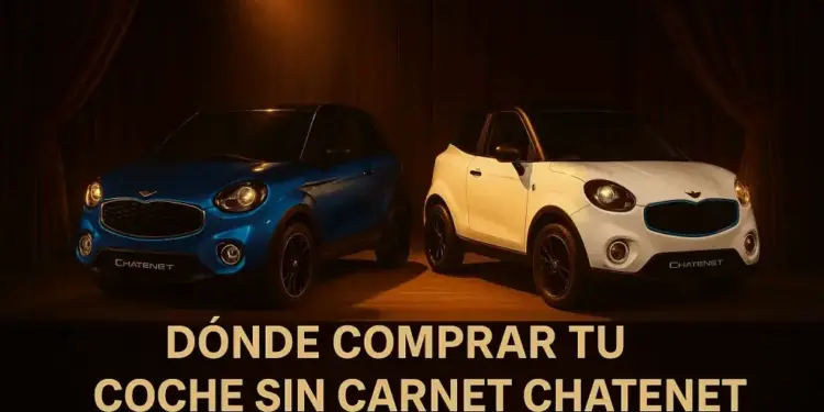 Composición digital de los modelos Chatenet CH46 bajo iluminación de estudio, creada a partir de fotografías reales y entorno generado mediante IA.
 Composición digital de coches sin carnet Chatenet CH46 en estudio con iluminación cálida generada con IA