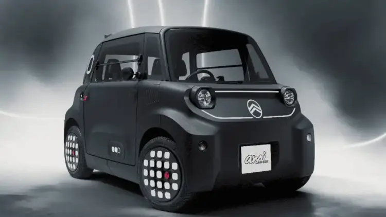 fotografía oficial del citroen ami dark side vista frontal