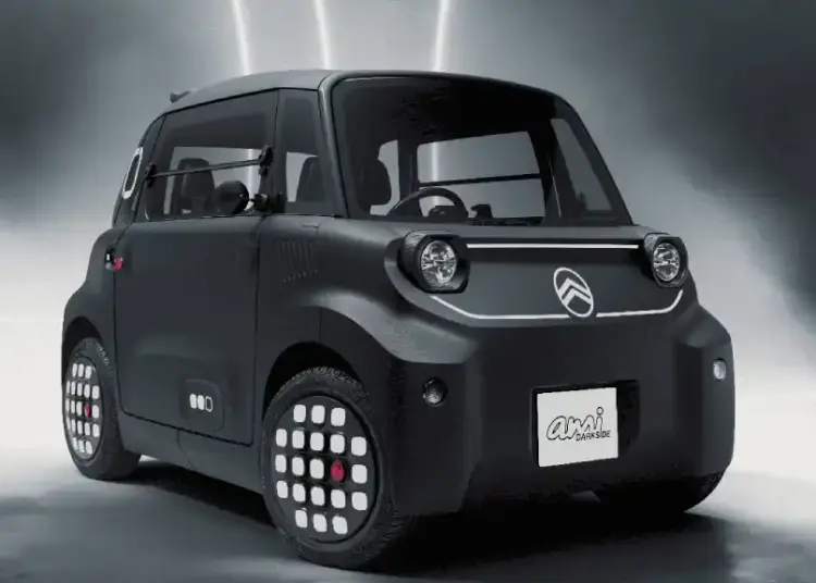 fotografía oficial del citroen ami dark side vista frontal