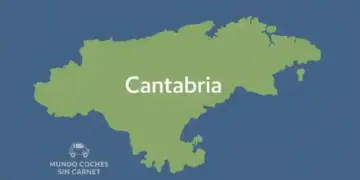 mapa de cantabria con grafico informativo sobre donde comprar coches sin carnet
