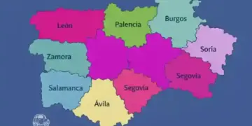 mapa ilustrado de castilla y león con sus provincias para comprar coche sin carnet