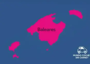 Mapa conceptual generado por inteligencia artificial sobre dónde comprar un coche sin carnet en Baleares