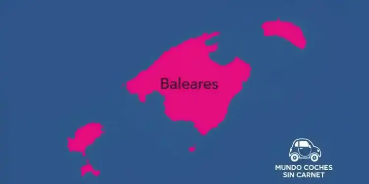Mapa conceptual generado por inteligencia artificial sobre dónde comprar un coche sin carnet en Baleares