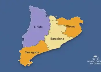 mapa de cataluna con provincias destacadas para comprar coche sin carnet
