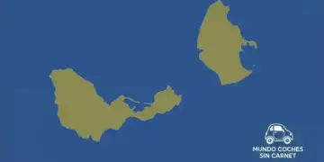 Mapa de Ceuta y Melilla que muestra las zonas donde vender coches sin carnet en ambas ciudades autónomas