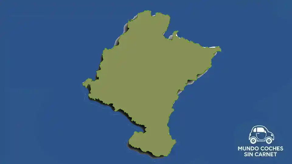 Mapa de Navarra que muestra las zonas donde vender coches sin carnet en la comunidad foral