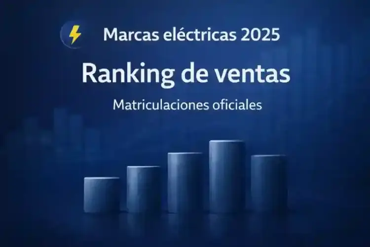 Imagen generada por inteligencia artificial del ranking de ventas 2025 de coches sin carnet eléctricos más vendidas, representado con gráfico de barras en fondo azul
